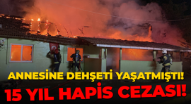 Annesinin evini ateşe vermişti! Mahkemeden 15 yıl hapis kararı