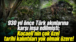 930 yıl önce Türk akınlarına karşı inşa edilmişti; Kocaeli’nin çok özel tarihi kalıntıları yok olmak üzere!