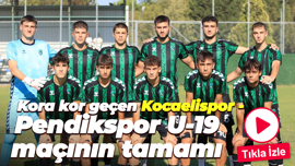Kora kor geçen Kocaelispor - Pendikspor U-19 maçının tamamı