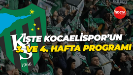 İşte Kocaelispor’un 3. ve 4. hafta programı