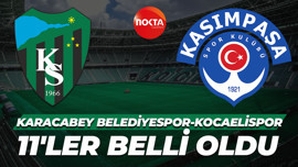 Kocaelispor-Kasımpaşa maçında 11’ler belli oldu