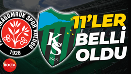 Karagümrükspor – Kocaelispor maçının 11'leri belli oldu