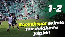 Kocaelispor evinde son dakikada yıkıldı! 33 puanda kaldık