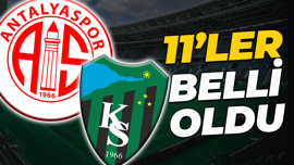 Antalyaspor – Kocaelispor maçında 11’ler belli oldu