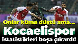 Onlar küme düştü ama… Kocaelispor istatistikleri boşa çıkardı!