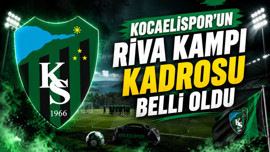 Kocaelispor’un Riva kampı kadrosu belli oldu