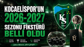 Kocaelispor’un 2026-2027 sezonu fikstürü belli oldu
