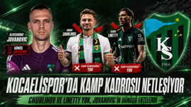 Kocaelispor’da kamp kadrosu netleşiyor: Churlinov ve Linetty yok, Jovanovic’in dönüşü ertelendi