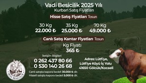 Vadi Besicilik'te 2025 kurban fiyatları belli oldu!