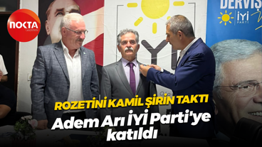 Rozetini Kamil Şirin taktı... Adem Arı İYİ Parti'ye katıldı