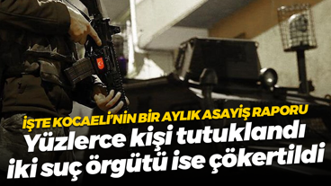 İşte Kocaeli’nin bir aylık asayiş raporu; Yüzlerce kişi tutuklandı, iki suç örgütü ise çökertildi