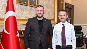 Ömer Faruk Özkanlı, İlhami Aktaş'ı ziyaret etti