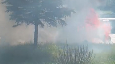 Otoyolda kamyonet alev alev yandı!