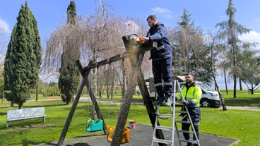 Büyükşehir, Sekapark’taki çocuk oyun alanlarını yaza hazırlıyor