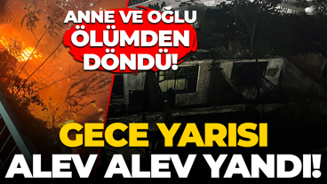 Gecekonduda korkutan yangın: Mutfak tüpü bomba gibi patladı