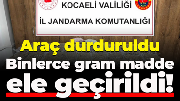 Araç durduruldu... Binlerce gram madde ele geçirildi!