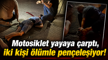 Kocaeli'nde motosiklet yayaya çarptı, iki kişi ölümle pençeleşiyor!
