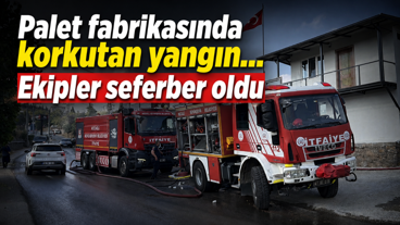 Palet fabrikasında korkutan yangın... Ekipler seferber oldu