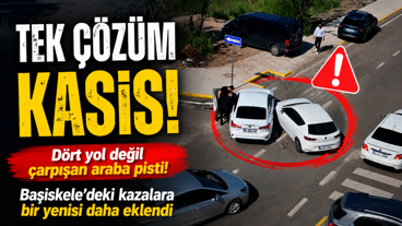 Dört yol değil çarpışan araba pisti! Başiskele’deki kazalara bir yenisi daha eklendi