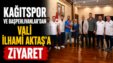 Kağıtspor ve Başpehlivanlar'dan Vali İlhami Aktaş'a ziyaret