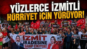 Yüzlerce İzmitli Fatma Kaplan Hürriyet için yürüyor!