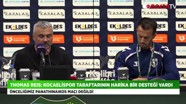 Thomas Reis: Kocaelispor Taraftarının Harika Bir Desteği Vardı