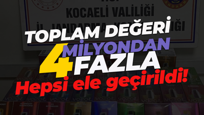 Kocaeli'de kaçak ürünler ele geçirildi! Toplam değeri 4 milyondan fazla