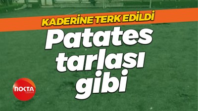 Futbol sahasının bakımsızlığından çocuklar şikayetçi