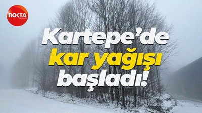 Kartepe'de beyaz kendini gösterdi! Kar yağışı başladı