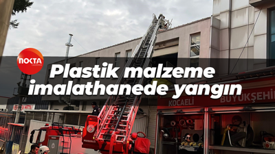 Plastik malzeme imalathanede yangın