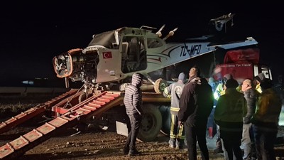 Zorunlu iniş yapan eğitim uçağının enkazı kaldırıldı