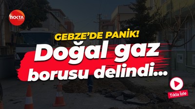 Gebze'de panik! Çalışma sırasından doğal gaz borusu delindi