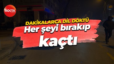 Polisi görünce aracı da içindeki kadını da bırakıp kaçtı!