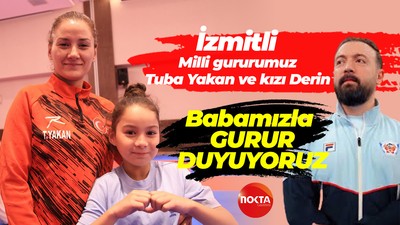 İzmitli Milli gururumuz Tuba Yakan ve kızı derin: Babamızla gurur duyuyoruz!
