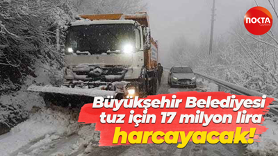 Büyükşehir Belediyesi tuz için 17 milyon lira harcayacak!