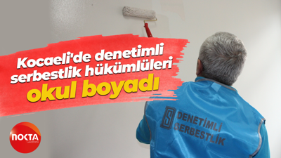 Kocaeli'de denetimli serbestlik hükümlüleri okul boyadı