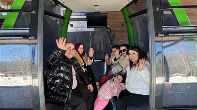 Kartepe Teleferiği'nde yarıyıl tatili yoğunluğu başladı