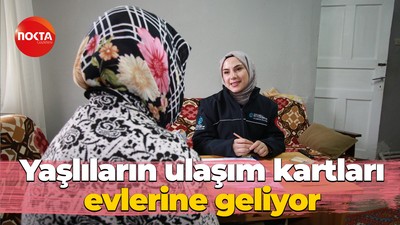 Kocaeli Büyükşehir, 65 yaş üstü vatandaşların kartlarını evlerine teslim ediyor