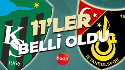 Kocaelispor-İstanbulspor maçında 11’ler belli oldu