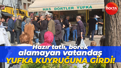 Kocaeli'de hazır tatlı, börek alamayan vatandaş yufka kuyruğuna girdi!