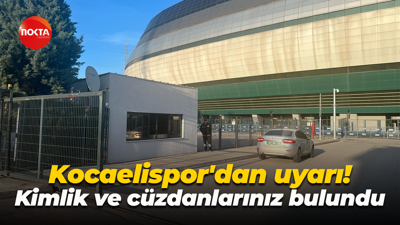 Kocaelispor'dan uyarı! Kimlik ve cüzdanlarınız bulundu