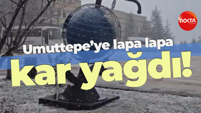 Umuttepe’ye lapa lapa kar yağdı!