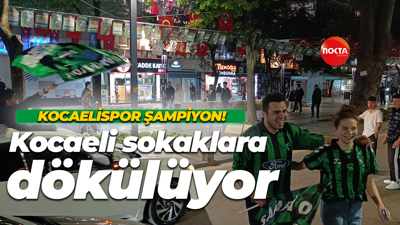 Kocaelispor ŞAMPİYON! Kocaeli sokaklara dökülüyor