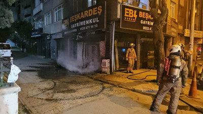 Doğal gaz kutusunda başlayan yangın bitişiğindeki dükkana sıçradı