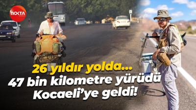 26 yıldır yolda… 47 bin kilometre yürüdü, Kocaeli’ye geldi!