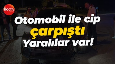 Otomobil ile cip çarpıştı: Yaralılar var!