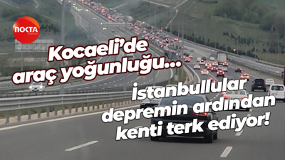 Kocaeli’de araç yoğunluğu… İstanbullular depremin ardından kenti terk ediyor!