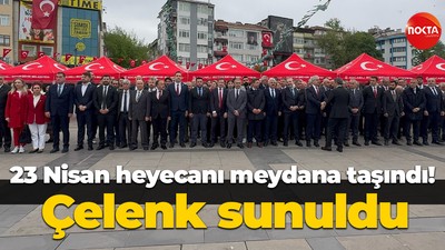23 Nisan heyecanı meydana taşındı! Çelenk sunuldu