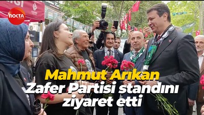 Saadet Partisi Genel Başkanı Mahmut Arıkan, Zafer Partisi standını ziyaret etti