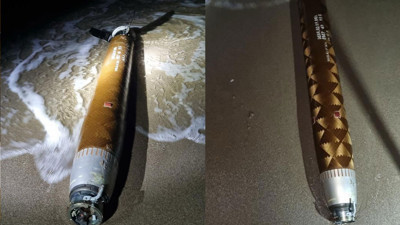 Sahilde roket motoru bulundu